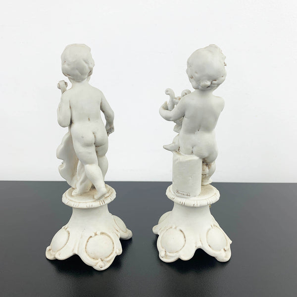 Benacchio (Triade) signed cherub figurines - Set of 2
