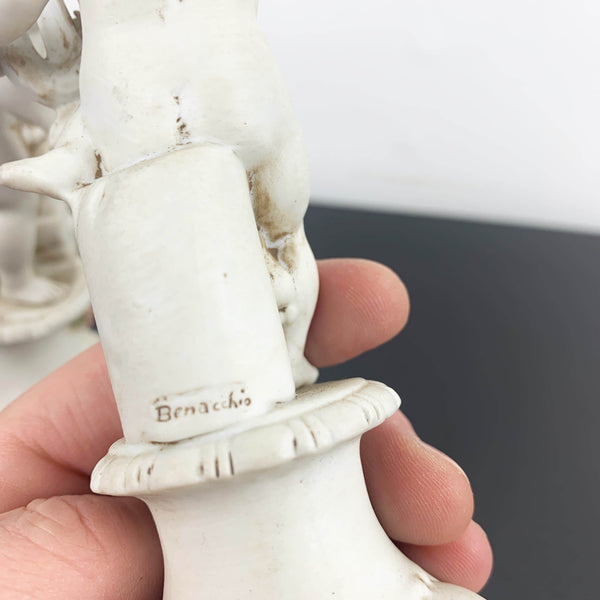 Benacchio (Triade) signed cherub figurines - Set of 2