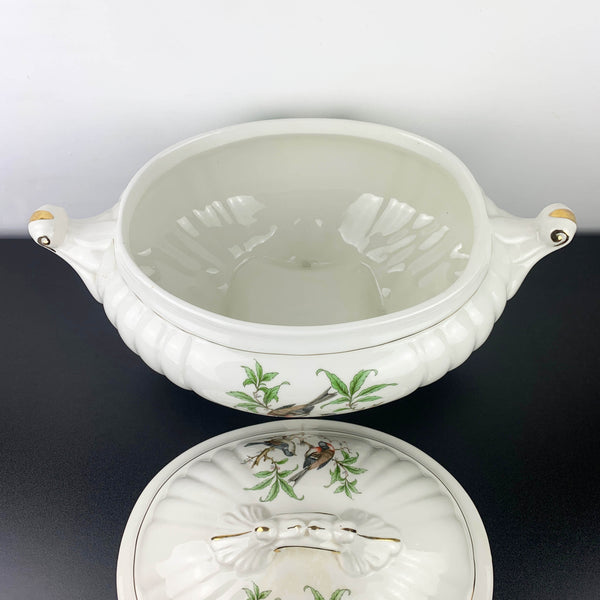 Italian Florentine ceramic bird soup tureen with lid - 4 litre