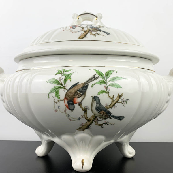 Italian Florentine ceramic bird soup tureen with lid - 4 litre
