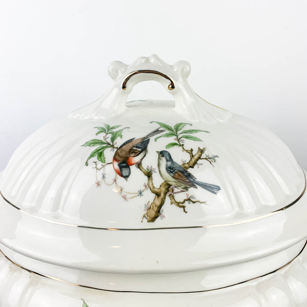 Italian Florentine ceramic bird soup tureen with lid - 4 litre