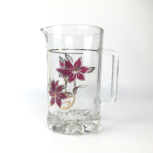 Frangar Non Flectar gold gilt glass jug made in Italy