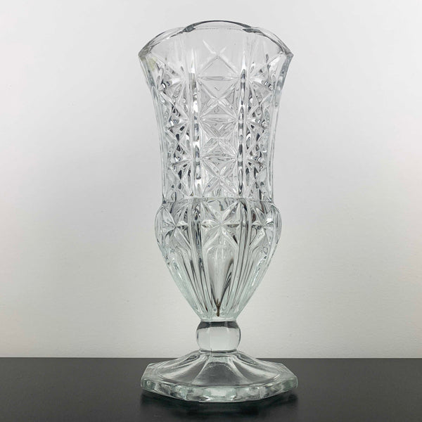Art deco style glass trumpet vases - Set of 2