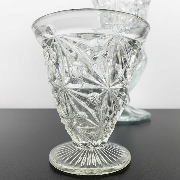 Art deco style glass trumpet vases - Set of 2