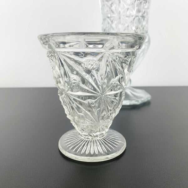 Art deco style glass trumpet vases - Set of 2