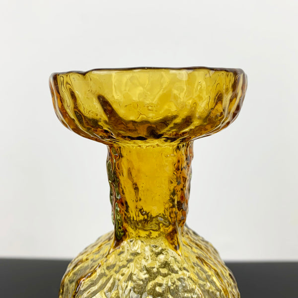 Japanese amber art glass vases - Set of 2