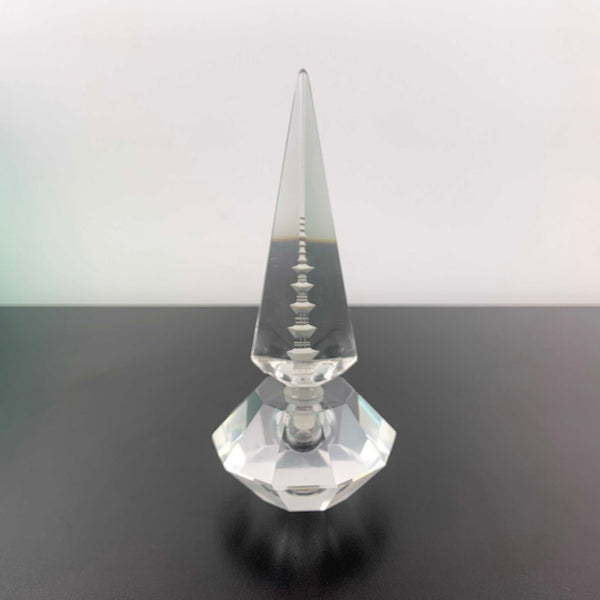 Mid Century Japanese Crystal Perfume Bottles with Pagoda Stopper - Sold Separately