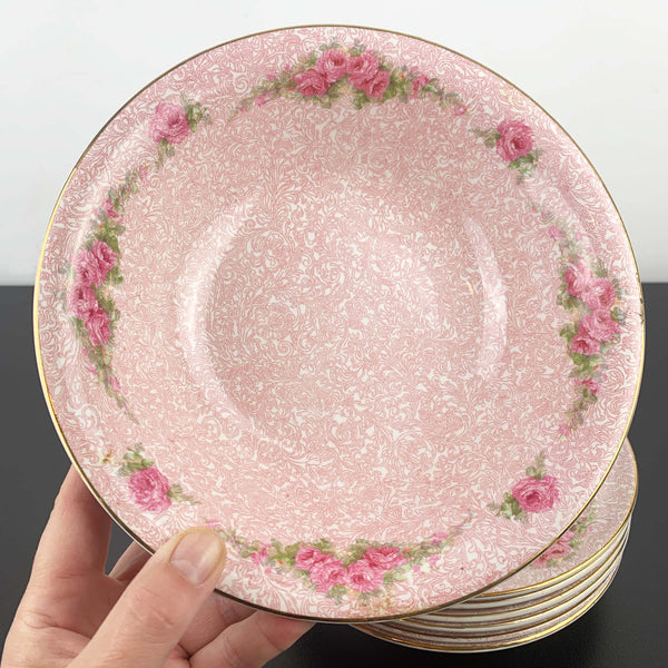 John Maddock & Sons 'Rosary' antique dessert bowl set - 7 piece