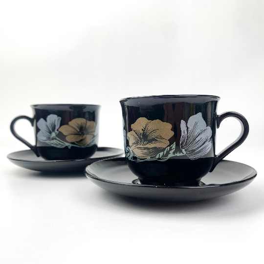 Julie pattern Coffee Cup and Saucer Set of 2
