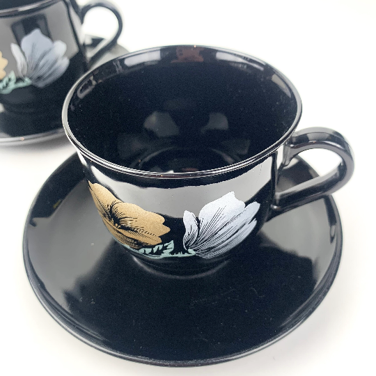 French Coffee Cup and Saucer by Arcoroc