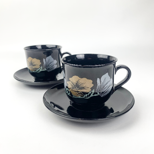 Arcoroc 'Julie' Coffee Cup and Saucer Set