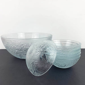KIG leaf design 7 piece dessert and salad bowl set