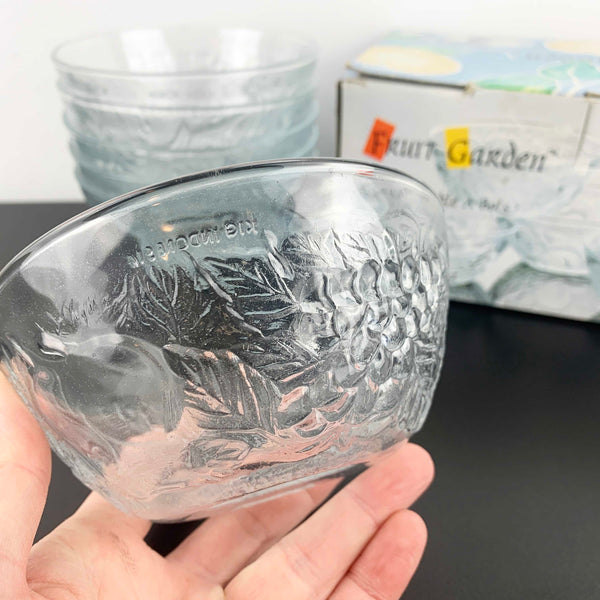 KIG 'Fruit Garden' embossed fruit dessert bowls - Set of 6