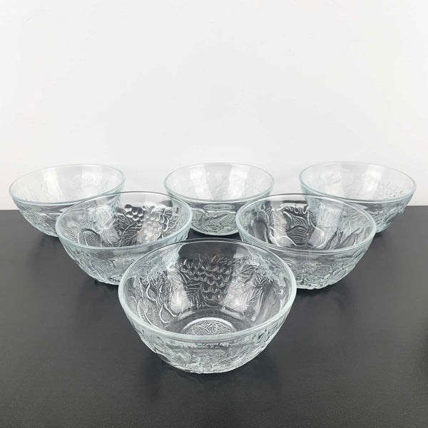 KIG 'Fruit Garden' embossed fruit dessert bowls - Set of 6