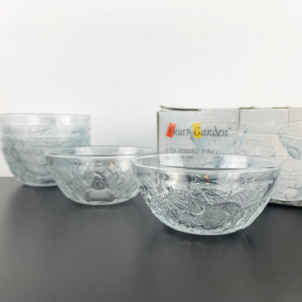 KIG 'Fruit Garden' embossed fruit dessert bowls - Set of 6
