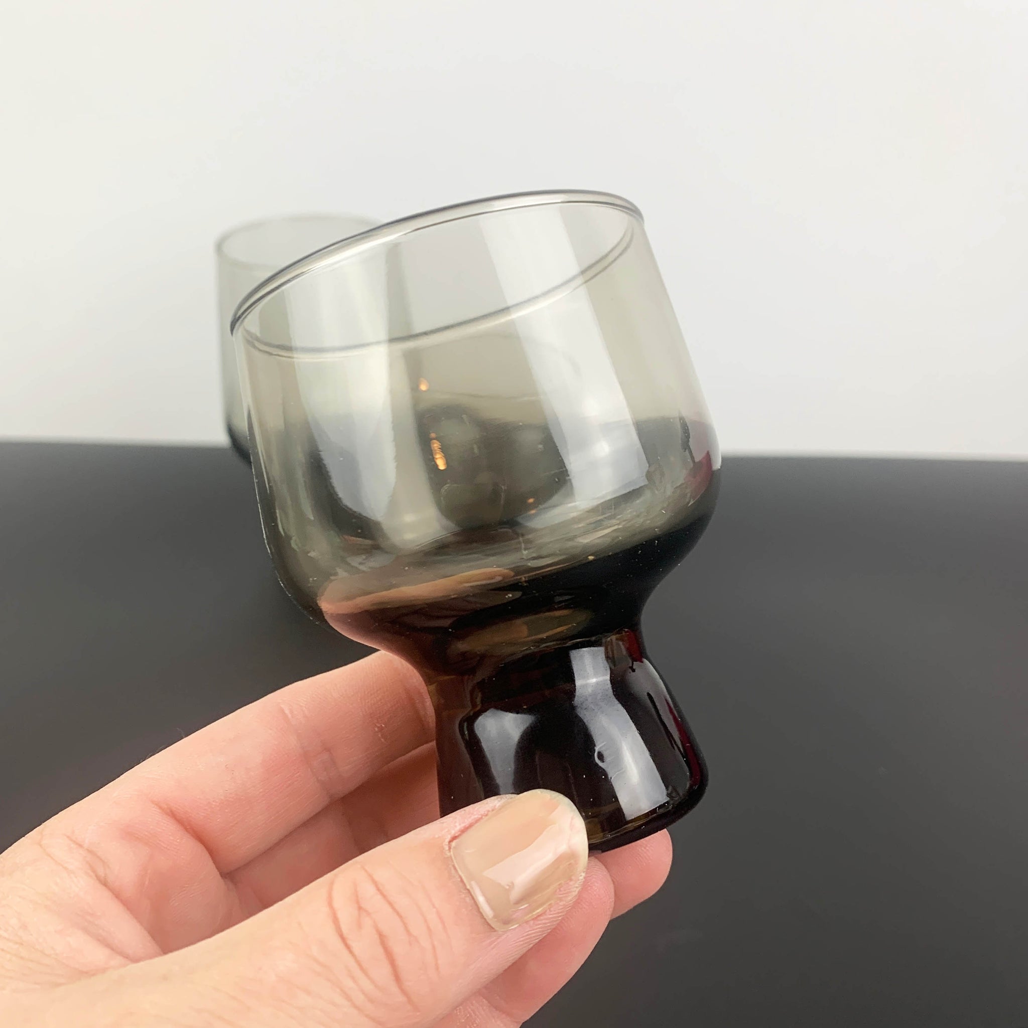 Crown Crystal NZ (Kauru Glass) 'Chimera' smoky glass tumbler - Set of 6