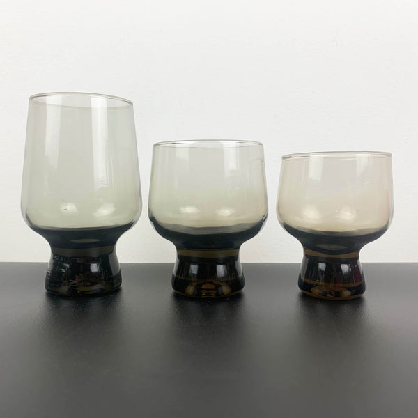Crown Crystal NZ (Kauru Glass) 'Chimera' smoky glass tumbler - Set of 6