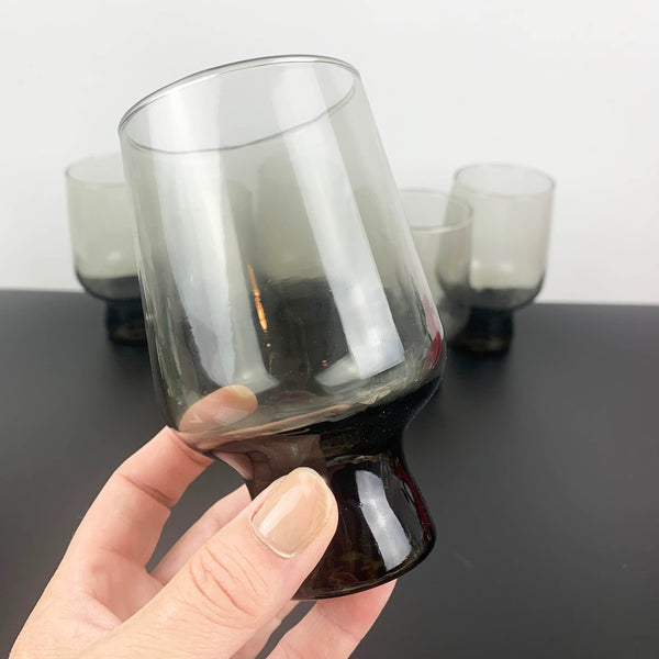 Crown Crystal NZ (Kauru Glass) 'Chimera' smoky glass tumbler - Set of 6