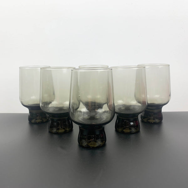 Crown Crystal NZ (Kauru Glass) 'Chimera' smoky glass tumbler - Set of 6