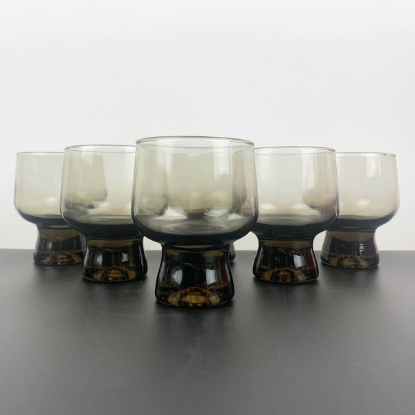 Crown Crystal NZ (Kauru Glass) 'Chimera' smoky glass tumbler - Set of 6