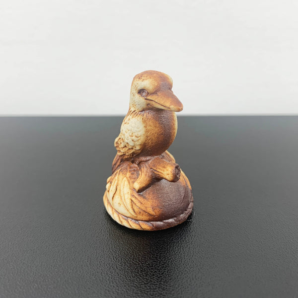 Miniature Kookaburra pottery figurine