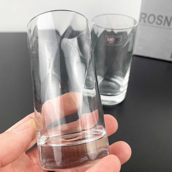 Krosno swirl glass twin vase set in original box - Set of 2