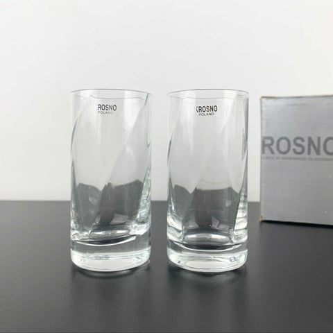 Krosno swirl glass twin vase set in original box - Set of 2