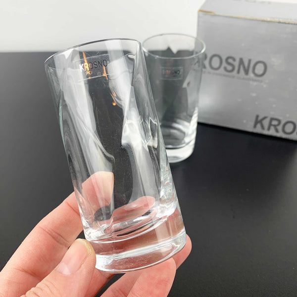 Krosno swirl glass twin vase set in original box - Set of 2