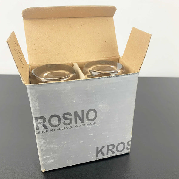 Krosno swirl glass twin vase set in original box - Set of 2