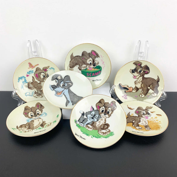 Disney Lady and the Tramp 1950's mini wall plates - Sold separately
