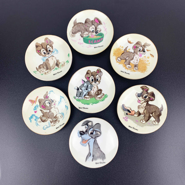 Disney Lady and the Tramp 1950's mini wall plates - Sold separately