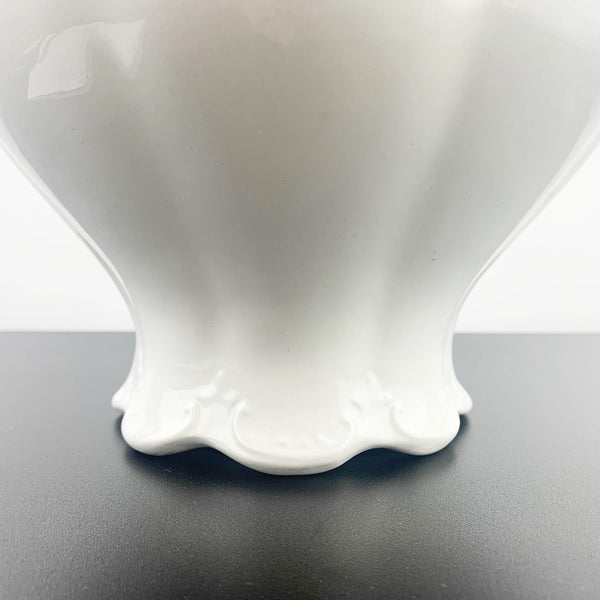 Large embossed ceramic wash jug
