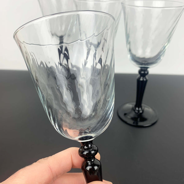 Luminarc 'Swirl' Onyx wine glass - Set of 4