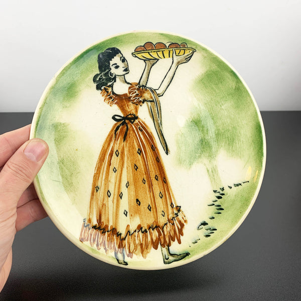 Martin Boyd collectible wall plate - Girl with Fruit