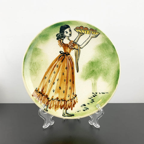 Martin Boyd collectible wall plate - Girl with Fruit