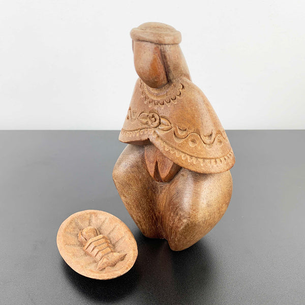 Mother Mary and Baby Jesus in crib figurines - Set of 2