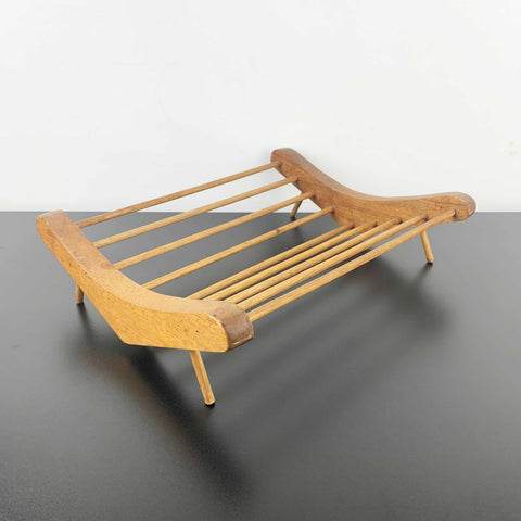 Mid century timber fruit rack