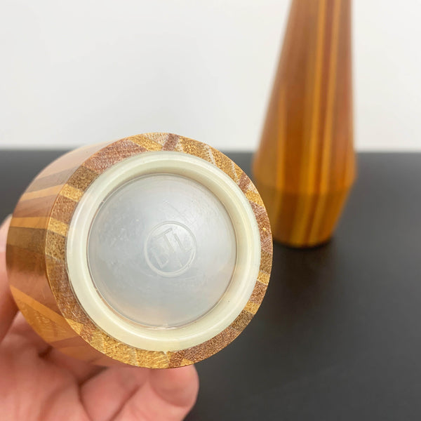 Mid century timber salt and pepper shaker set