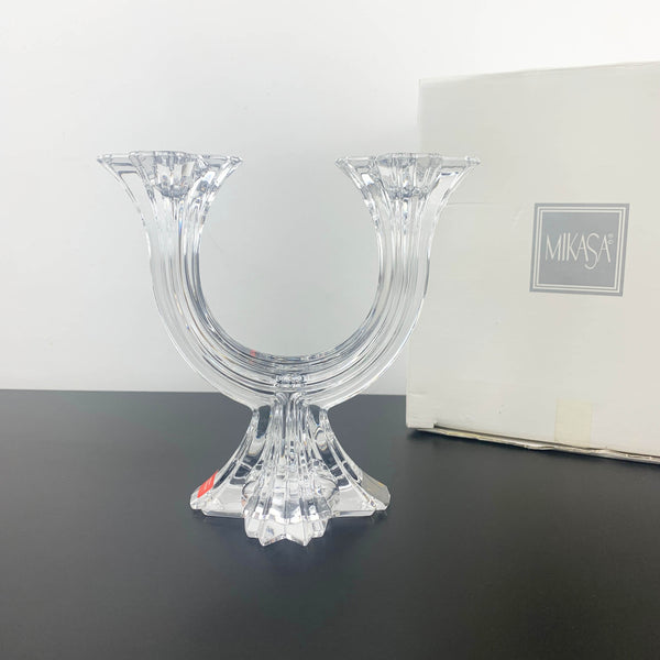 Mikasa 'Harlow' crystal candelabra centrepiece