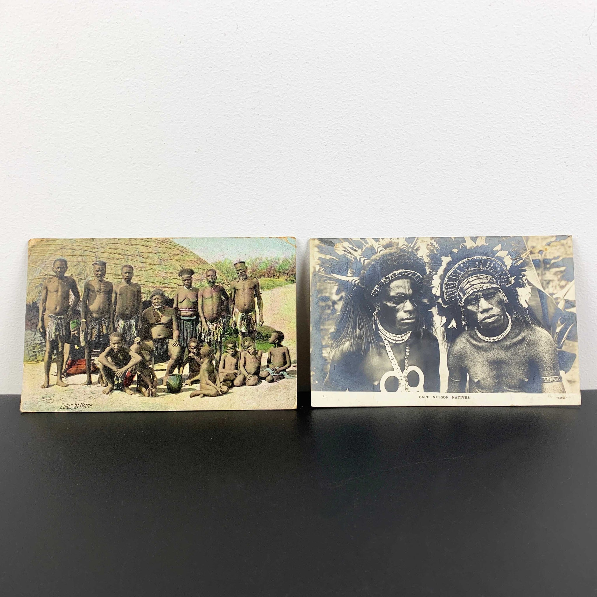 Native people photographic postcards early 1900's - Set of 2