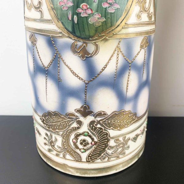 Hand painted antique Nippon art nouveau twin vases c.1910