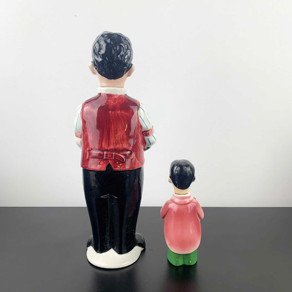 Mid century ceramic Italian waiter decanters - Set of 2