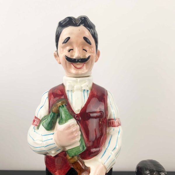 Mid century ceramic Italian waiter decanters - Set of 2