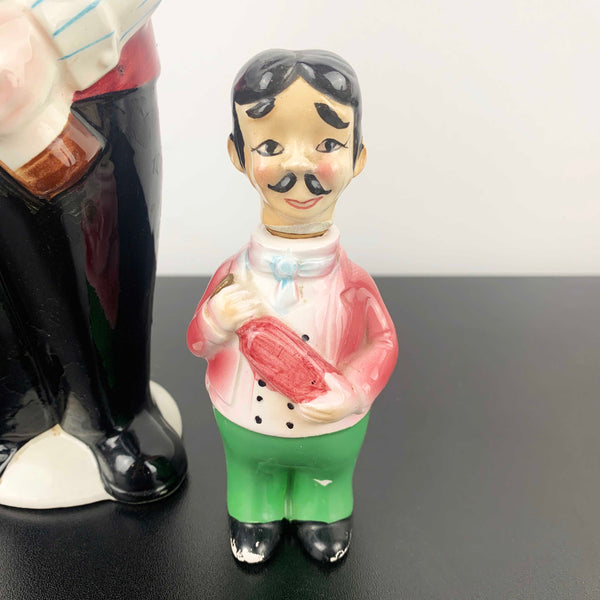 Mid century ceramic Italian waiter decanters - Set of 2