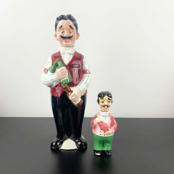 Mid century ceramic Italian waiter decanters - Set of 2
