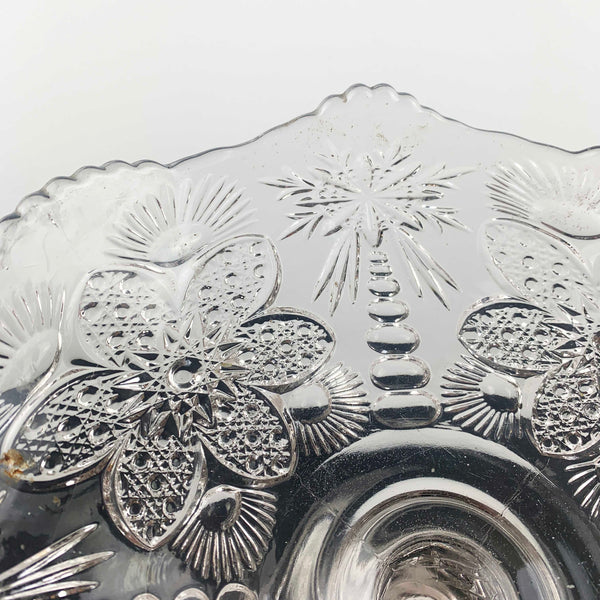 Art deco style compote with palm tree pattern