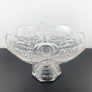 Art deco style compote with palm tree pattern