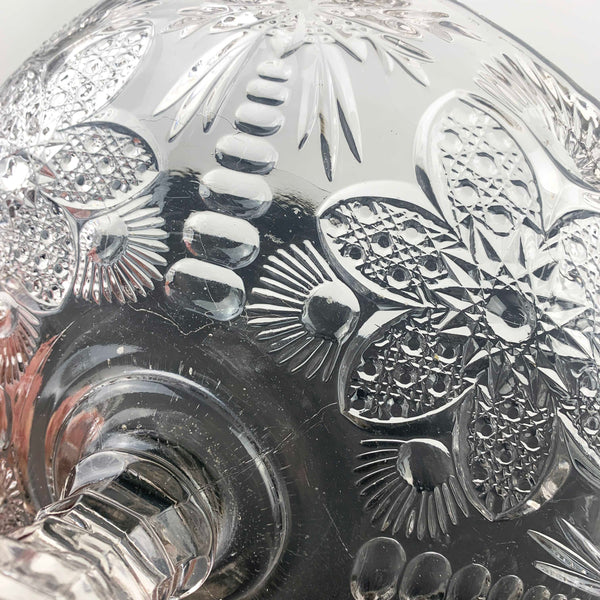 Art deco style compote with palm tree pattern