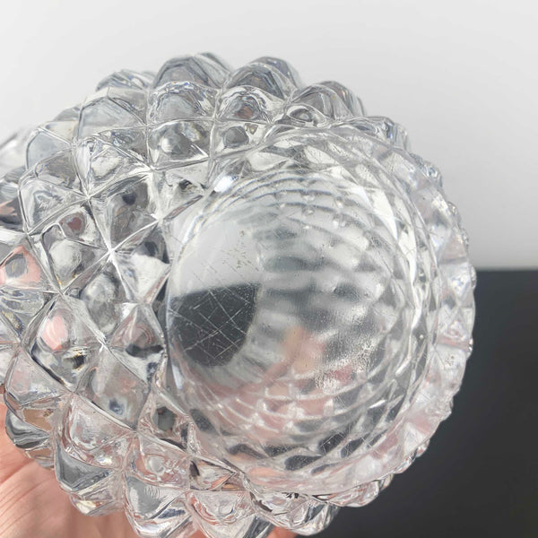 Heavy crystal pineapple design vase