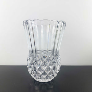 Heavy crystal pineapple design vase